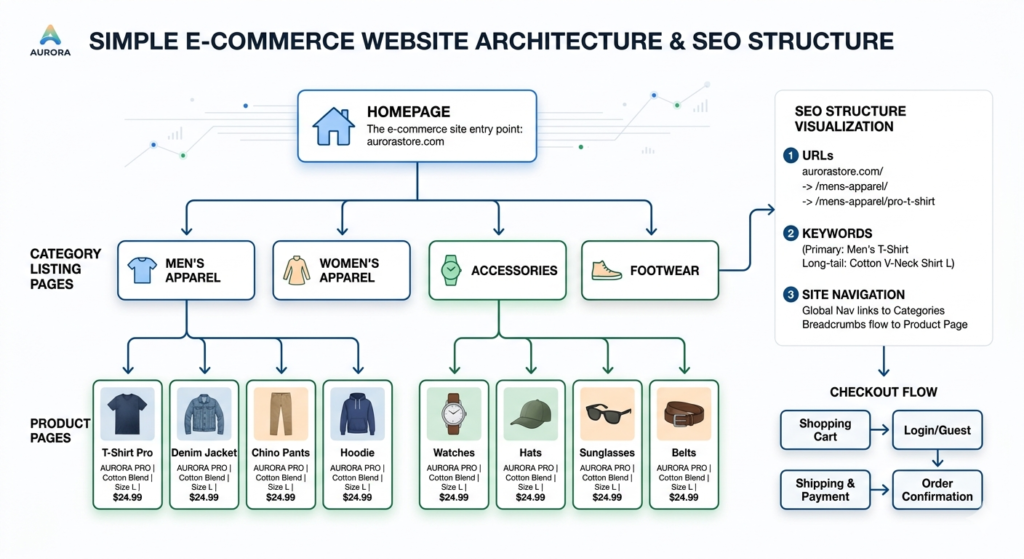 diagrama site agencia de marketing digital