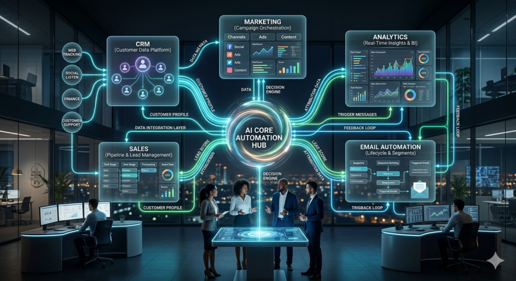 sistemas trabalhando juntos agencia de marketing digital